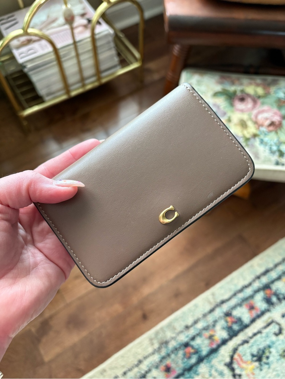 Coach Taupe Slim Wallet - Picture 2 of 9
